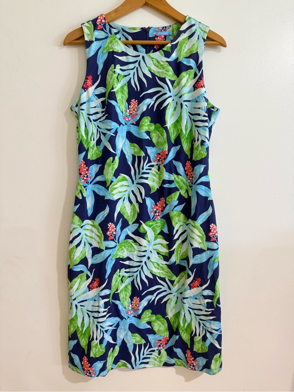 J. McLaughlin Catalina Cloth Tropical Palm Print Dress - Size M